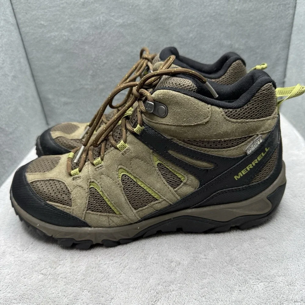 Merrell Outmost Mid Vent Waterproof Hiking Shoes Brown Men's Size 9.5 J09523